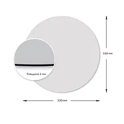 Дзеркало акрилове самоклеюче Sticker Wall 330х330х2 мм SW-00000750 - мініатюра 3