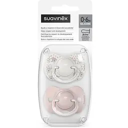 Пустушка Suavinex A walk in the park фізіологічна 0-6 місяців 2 шт. рожева (308269) - мініатюра 5