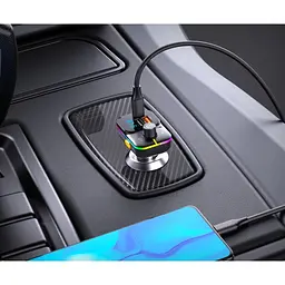 ФМ-Модулятор XO BCC09 Smart Bluetooth MP3 TF card slot +PD 25W Чорний - мініатюра 4