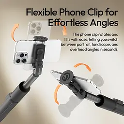 Селфі-монопод Ulanzi Ulanzi MT86 Automatic Phone Tripod(Phone Clamp,Black) (S023) - мініатюра 8