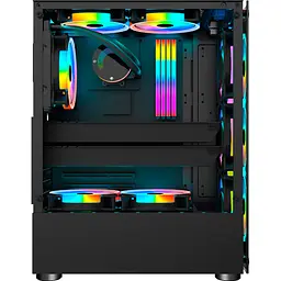 Корпус 1stPlayer Rainbow V2-A-4R1 Color LED Black [101562] - мініатюра 3