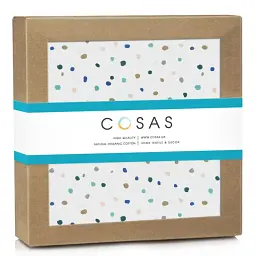 Багаторазова непромокаюча пелюшка Cosas Color Blots 100х140 см біла (Diaper_ColorBlotsV2_100x140) - мініатюра 4