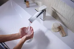 Змішувач для умивальника Hansgrohe Tecturis E CoolStart EcoSmart+ без донного клапанаа chrome 73012000 - мініатюра 2