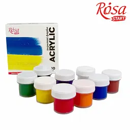 Набір акрилових фарб Ukraine 9×10 мл ROSA Start (4823098531043) - мініатюра 3