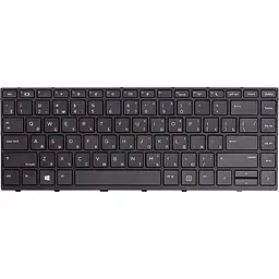 Клавіатура для ноутбука HP Probook 430 G5, 440 G5 чорний, чорний фрейм