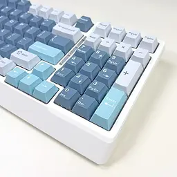 Набір кейкапів Whistle 126 PBT/PC, Блакитний - мініатюра 2