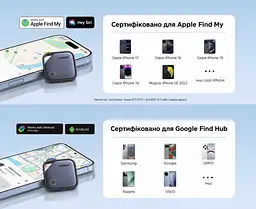 Bluetooth-трекер для пошуку речей UGREEN FineTrack Duo CM916 AirTag пошукова мітка для Apple Find My або Android Find Hub з перезаряджанням через USB-C зі звуковим пошуком з пошуком без платної підписки зі спільним доступом у вибраній екосистемі для iPhone потрібна версія iOS із підтримкою спільного доступу в обох користувачів до 1 року роботи без підзаряджання з вушком для кріплення сірий із темно-сірим обідком (75646) - мініатюра 6