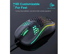 Игровая мышь iMICE T98 6 кнопок, 1200/2400/4800/7200 DPI - мініатюра 3