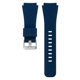 Силіконовий ремінець Watchbands для Samsung Galaxy Watch 46mm Silver - синій (WB001DARKBLUE3) - мініатюра 2