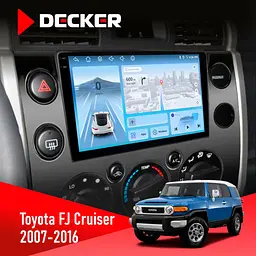 Штатна магнітола Toyota FJ Cruiser 2007-2016 Black Decker D9-010 6x128, DSP, 4G, 2K Decker (НФ-00009053)