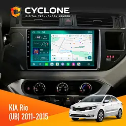 Штатна магнітола KIA Rio 2015-2017 Cyclone C9-013 4x64 DSP 4G Cyclone (НФ-00007302)