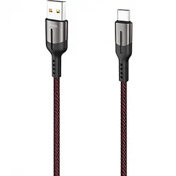 USB Cable Hoco U68 Gusto Flash Type-C Black 1.2m (5A)