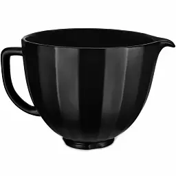 Чаша KitchenAid 4,7 л 5KSM2CB5PBS керамічна, з ручкою, текстурована, колір чорна раковина - мініатюра 1
