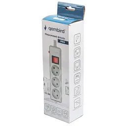 Мережевий фільтр Gembird SPG3-G-6G-PRO 1.8 м 3 розетки - мініатюра 4