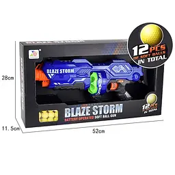 Дитячий Бластер Blaze Storm на Батарейках і 12 М'яких Кульок - мініатюра 8