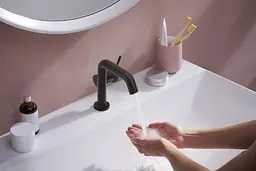 Змішувач для умивальника Hansgrohe Tecturis S CoolStart EcoSmart+ з д/к push-open matt black 73320670 - мініатюра 3