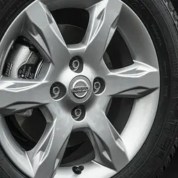 Ковпак колеса Nissan срібло 60/57 мм пластик 1 шт (ковпачок, заглушка диска) - мініатюра 2
