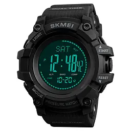 Наручний годинник чоловічий Skmei 1358 Black, 1358BK (12272) - мініатюра 2