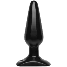 Анальна пробка Doc Johnson Smooth Classic MediumBlack, макс. діаметр 3,8 см