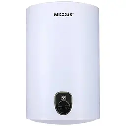 Водонагрівач Mixxus EWH-01080 Round Dry 80 л, 2 кВт, сухий ТЕН, вертикальний, циліндричний, білий (WH0010)