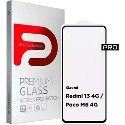 Захисне скло ArmorStandart Full Pro Glass для Redmi 13 4G/Poco M6 4G Black (ARM78248) [135042] - мініатюра 1