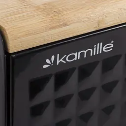 Хлебница Kamille 35,5х21,5х19,5см KM-1119 черная - мініатюра 4