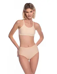 Трусики жіночі міді Lama FIT6000MD-06 бежеві XS/M - мініатюра 3