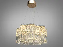 Підвісна люстра LED Diasha 576/500G золото 68 Вт