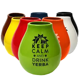 Калебас керамічний Keep Calm, 350 мл - Кавовий