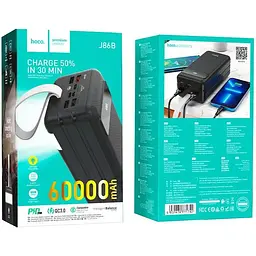 Портативна батарея Hoco J86B 60000 mAh Black - мініатюра 6