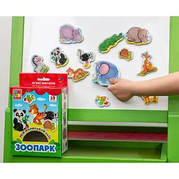 Набір магнітів Vladi Toys Мій маленький світ на магнітах Зоопарк VT3106-10 (укр) - мініатюра 2