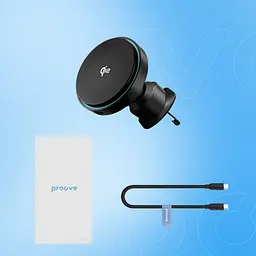 Автомобільний тримач з Бездротовим ЗП Proove Light Circle Qi2 15W - мініатюра 6