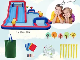 Надувний парк Costway Fun Kids із водними гірками (без вентилятора) - мініатюра 7