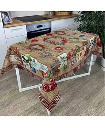 Скатертина гобеленова на стіл Wooden 135х240 см (024651)
