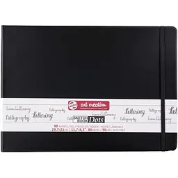Блокнот для графіки та каліграфії Royal Talens Art Creation Dots у крапку 30х21см 80г/м2 80л чорний