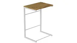 Столик Террі Ferrum-decor 650x440x330 Білий метал ДСП Дуб Артізан 16 мм (FRD-104660) - мініатюра 3