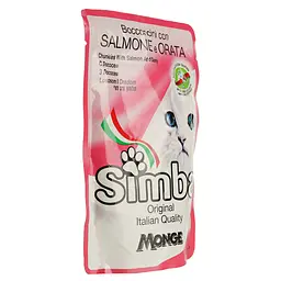 Вологий корм для котів Simba Cat Wet лосось та рибка дорі 100 г (70009379) - мініатюра 2