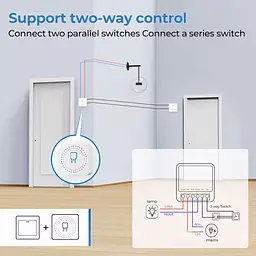 Реле розумне Tuya Smart Mini Swith 16А з WiFi модулем Smart Home 16A 100-240 В - мініатюра 2
