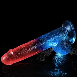 Фалоімітатор LoveToy Dazzle Studs 9" 23 см мульти - мініатюра 6