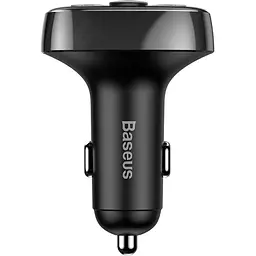 Автомобільний зарядний пристрій Baseus FM Launcher S-09 Standart Edition 2.4A 2USB black (CCMT000001) - мініатюра 4