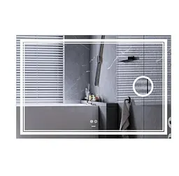 Дзеркало Mixxus Premium QUADRO MR20-100x70 (LED Touch, Anti-fog, лінза) (MP6622) - мініатюра 1