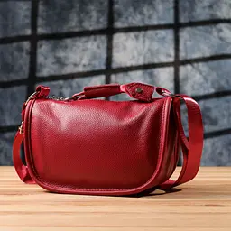 Яскрава сумка для жінок із натуральної шкіри Vintage 23000 червона - мініатюра 10