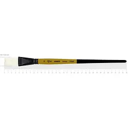Пензель щетина плоска AMBER 2306F №12 довга ручка Rosa