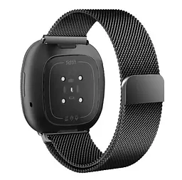 Міланський сітчастий ремінець Primo для годинника Fitbit Versa 4/Fitbit Sense 2 Black - мініатюра 3
