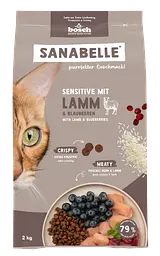 Сухий корм для кішок Бош Санабель Сенсетів з ягням (2 кг), Bosch Sanabelle Sensitive with lamb (2 кг)