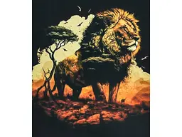 Алмазна мозаїка Король лев, Strateg (30х40 см)