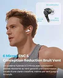 Бездротові навушники TWS SOUNDPEATS C30 з гібридним шумозаглушенням та Hi-Res Audio (Білий) - мініатюра 6