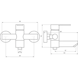 Змішувач для ванни Globus Lux RING SR-102N - мініатюра 4