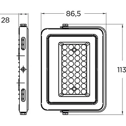 Прожектор Eurolamp LED з радіатором чорний (LED-FL-30(B)) - мініатюра 3