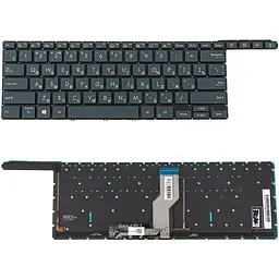 Клавіатура для ноутбука ASUS (UX582 series), rus, black, без кадру, підсвічування клавіш